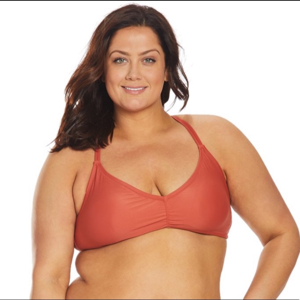 VOLCOM Simply Solid Burnt Red Bikini Top